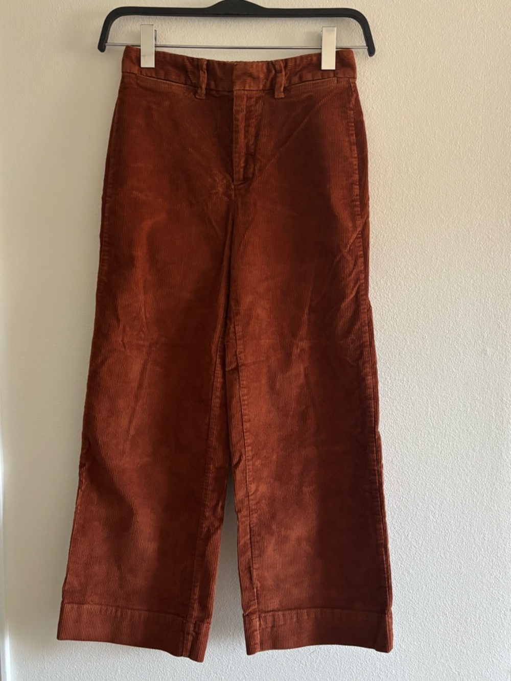Gap Brown Corduroy High Rise Wide Leg Crop Pants Size 2